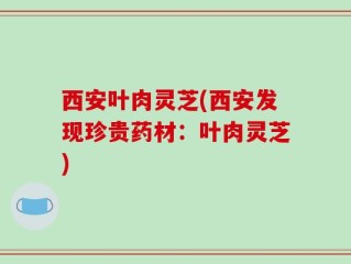 西安叶肉灵芝(西安发现珍贵药材：叶肉灵芝)