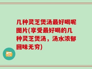 几种灵芝煲汤最好喝呢图片(享受最好喝的几种灵芝煲汤，汤水浓郁回味无穷)