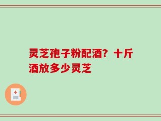灵芝孢子粉配酒？十斤酒放多少灵芝