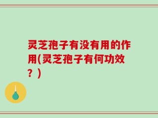 灵芝孢子有没有用的作用(灵芝孢子有何功效？)