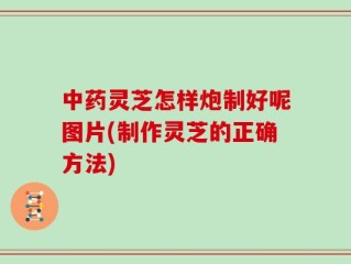 中药灵芝怎样炮制好呢图片(制作灵芝的正确方法)