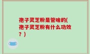 孢子灵芝粉是管啥的(孢子灵芝粉有什么功效？)