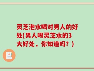 灵芝泡水喝对男人的好处(男人喝灵芝水的3大好处，你知道吗？)