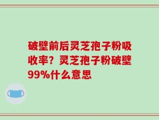 破壁前后灵芝孢子粉吸收率？灵芝孢子粉破壁99%什么意思
