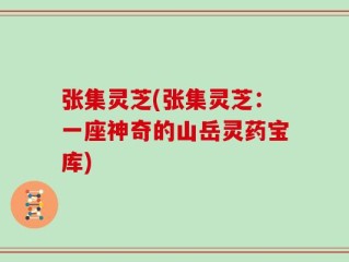 张集灵芝(张集灵芝：一座神奇的山岳灵药宝库)