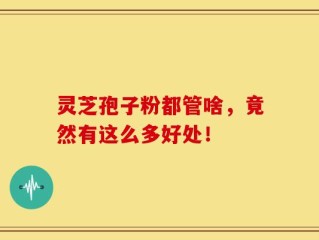 灵芝孢子粉都管啥，竟然有这么多好处！