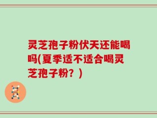 灵芝孢子粉伏天还能喝吗(夏季适不适合喝灵芝孢子粉？)