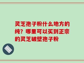 灵芝孢子粉什么地方的纯？哪里可以买到正宗的灵芝破壁孢子粉