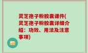 灵芝孢子粉胶囊课件(灵芝孢子粉胶囊详细介绍：功效、用法及注意事项)