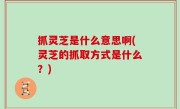 抓灵芝是什么意思啊(灵芝的抓取方式是什么？)