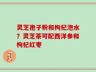 灵芝孢子粉和枸杞泡水？灵芝茶可配西洋参和枸杞红枣