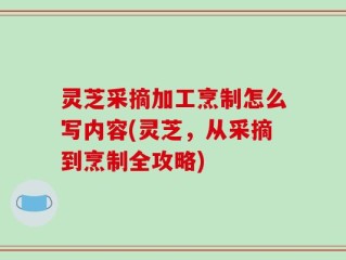 灵芝采摘加工烹制怎么写内容(灵芝，从采摘到烹制全攻略)