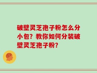 破壁灵芝孢子粉怎么分小包？教你如何分装破壁灵芝孢子粉？