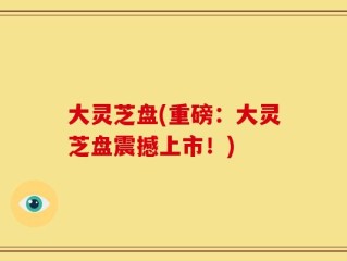 大灵芝盘(重磅：大灵芝盘震撼上市！)