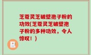 芝蔻灵芝破壁孢子粉的功效(芝蔻灵芝破壁孢子粉的多种功效，令人惊叹！)