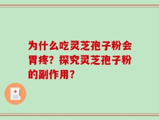 为什么吃灵芝孢子粉会胃疼？探究灵芝孢子粉的副作用？