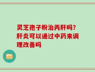 灵芝孢子粉治丙肝吗？肝炎可以通过中药来调理改善吗