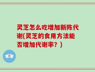 灵芝怎么吃增加新陈代谢(灵芝的食用方法能否增加代谢率？)