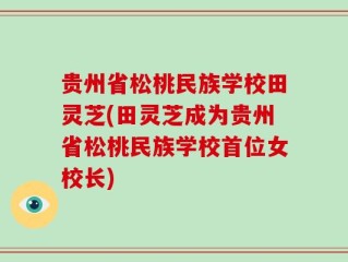 贵州省松桃民族学校田灵芝(田灵芝成为贵州省松桃民族学校首位女校长)