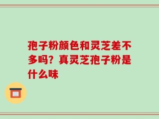 孢子粉颜色和灵芝差不多吗？真灵芝孢子粉是什么味