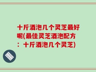 十斤酒泡几个灵芝最好呢(最佳灵芝酒泡配方：十斤酒泡几个灵芝)