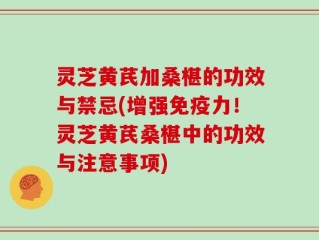 灵芝黄芪加桑椹的功效与禁忌(增强免疫力！灵芝黄芪桑椹中的功效与注意事项)
