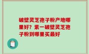 破壁灵芝孢子粉产地哪里好？紫一破壁灵芝孢子粉到哪里买最好