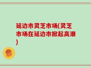 延边市灵芝市场(灵芝市场在延边市掀起高潮)