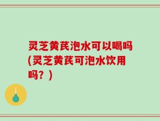 灵芝黄芪泡水可以喝吗(灵芝黄芪可泡水饮用吗？)