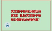 灵芝孢子粉和沙棘功效区别？比较灵芝孢子粉和沙棘的功效和作用？
