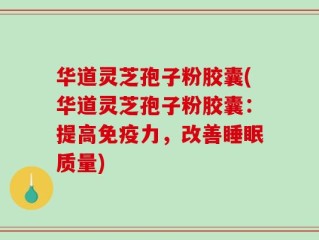 华道灵芝孢子粉胶囊(华道灵芝孢子粉胶囊：提高免疫力，改善睡眠质量)
