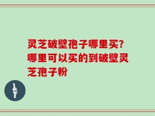 灵芝破壁孢子哪里买？哪里可以买的到破壁灵芝孢子粉