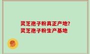 灵芝孢子粉真正产地？灵芝孢子粉生产基地