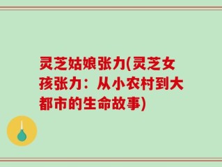 灵芝姑娘张力(灵芝女孩张力：从小农村到大都市的生命故事)