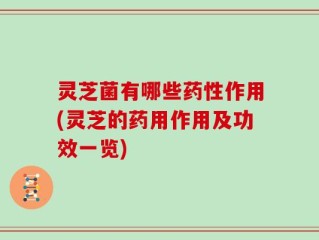 灵芝菌有哪些药性作用(灵芝的药用作用及功效一览)