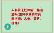 人参灵芝杜仲能一起泡酒吗(三种中草药可共同泡酒：人参、灵芝、杜仲)