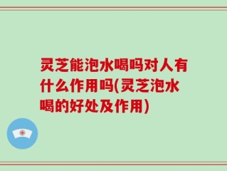 灵芝能泡水喝吗对人有什么作用吗(灵芝泡水喝的好处及作用)