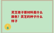 灵芝孢子原材料是什么颜色？灵芝的种子什么样子
