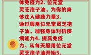 位元堂灵芝孢子油每天(1. 每天服用位元堂灵芝孢子油，提升身体免疫力2. 位元堂灵芝孢子油，为你的身体注入健康力量3. 通过服用位元堂灵芝孢子油，加强身体对抗疾病能力4. 提高免疫力，从每天服用位元堂灵芝孢子油开始5. 位元堂灵芝孢子油，帮助你每天更健康更强壮)