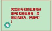 灵芝首乌名匠染发膏好用吗(名匠染发膏：灵芝首乌配方，好用吗？)