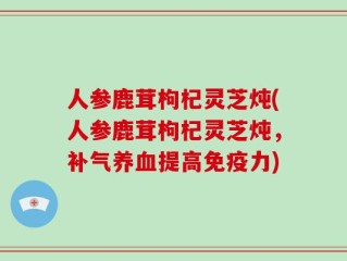 人参鹿茸枸杞灵芝炖(人参鹿茸枸杞灵芝炖，补气养血提高免疫力)