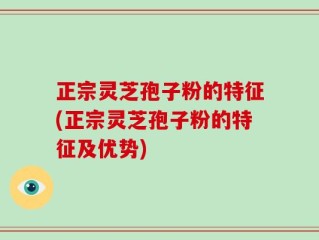 正宗灵芝孢子粉的特征(正宗灵芝孢子粉的特征及优势)