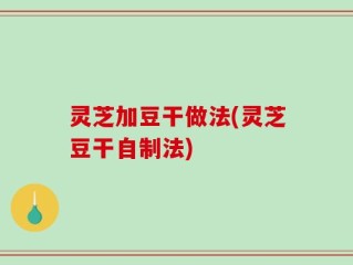 灵芝加豆干做法(灵芝豆干自制法)