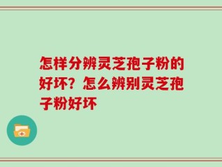 怎样分辨灵芝孢子粉的好坏？怎么辨别灵芝孢子粉好坏