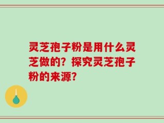 灵芝孢子粉是用什么灵芝做的？探究灵芝孢子粉的来源？