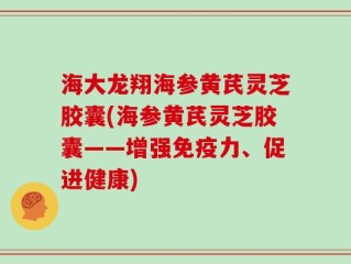 海大龙翔海参黄芪灵芝胶囊(海参黄芪灵芝胶囊——增强免疫力、促进健康)