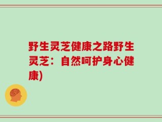野生灵芝健康之路野生灵芝：自然呵护身心健康)