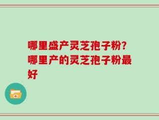 哪里盛产灵芝孢子粉？哪里产的灵芝孢子粉最好