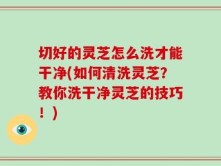 切好的灵芝怎么洗才能干净(如何清洗灵芝？教你洗干净灵芝的技巧！)