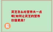 灵芝怎么吃营养大一点呢(如何让灵芝的营养价值更高？